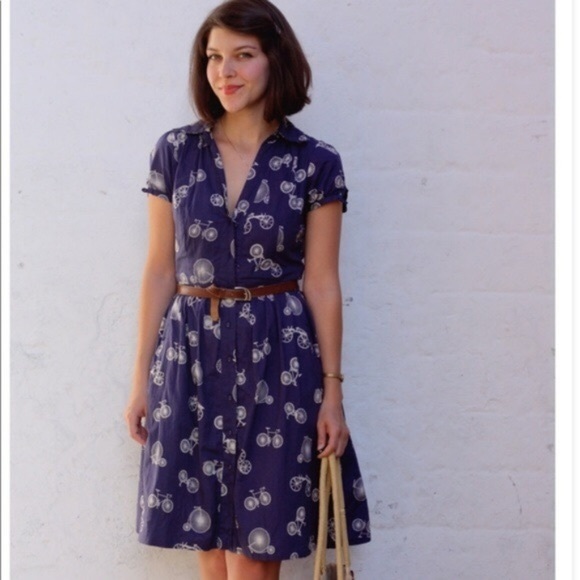 Anthropologie Dresses & Skirts - Anthropologie Porridge bike print dress size 0